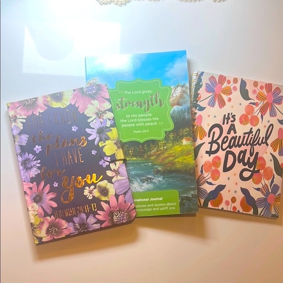 Floral and Inspirational Bible Verse Journals Set of 3 - Picture 2 of 8
